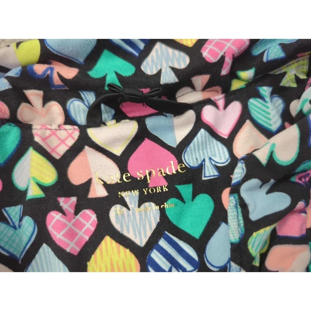 Kate Spade Pajama‎ Shirt Womens 3X PLUS Short Sleeve Spade Heart Allover Print